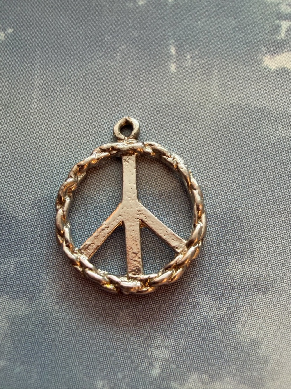 Sterling Silver  Peace Sign Pendant or charm